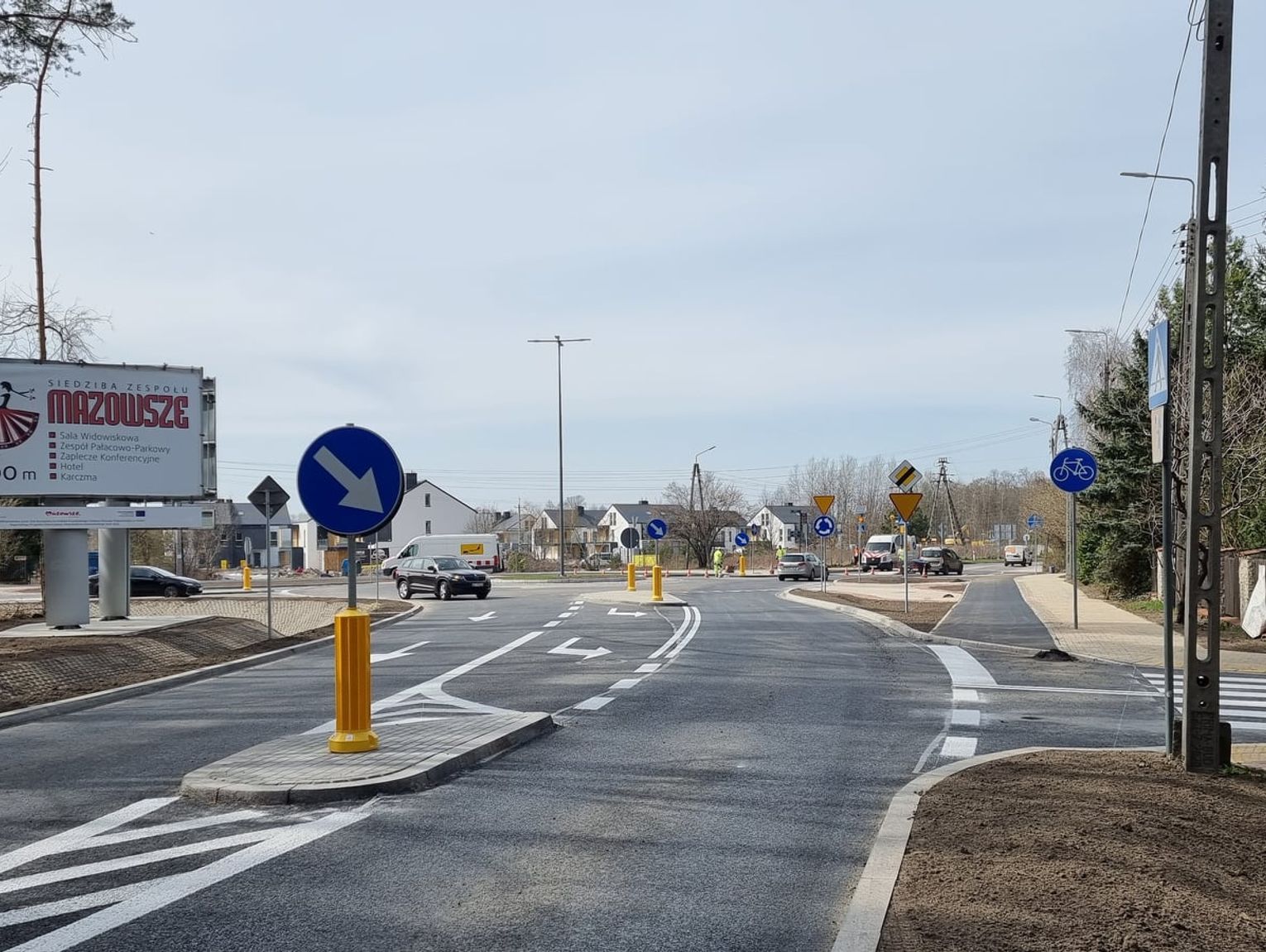 Ostatnie działania przy budowie ronda w Otrębusach