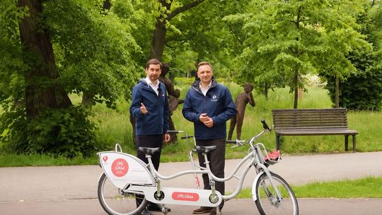 Grodzisk i Milanówek połączy miejski rower. Do floty dołączył tandem