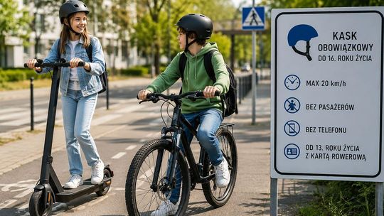Nowe przepisy dla rowerzystów i użytkowników hulajnóg elektrycznych od czerwca