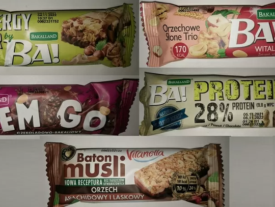Kawałki szkła w batonikach. Wycofanie niektórych partii