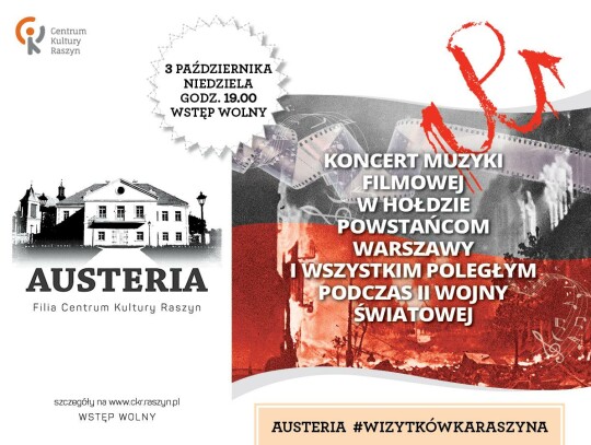 Koncert muzyki filmowej  w hołdzie Powstańcom Warszawy i poległym podczas II wojny światowej