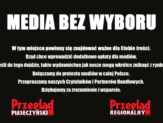 Media bez wyboru - przyłączamy się do protestu