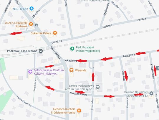 Nowa organizacja ruchu w centrum Podkowy Leśnej. Jest ruch jednokierunkowych