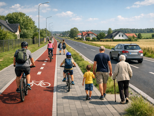 Nowa ścieżka pieszo-rowerowa w Jaktorowie