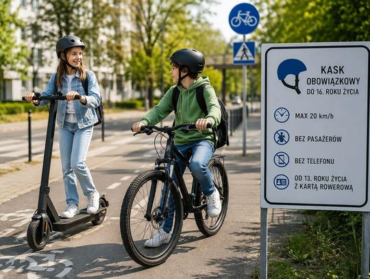 Nowe przepisy dla rowerzystów i użytkowników hulajnóg elektrycznych od czerwca
