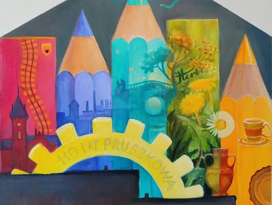 Nowy mural na 110-lecie Pruszkowa! Zwyciężył niezwykły projekt z motywem słynnych kredek
