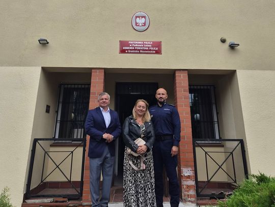 Posterunek Policji w Podkowie Leśnej coraz bliżej otwarcia. Budynek przekazano funkcjonariuszom