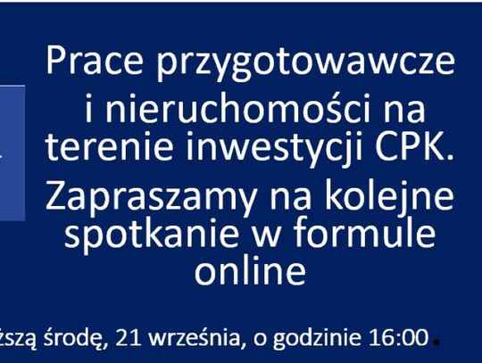 Prace przygotowawcze   i nieruchomości na terenie inwestycji CPK.