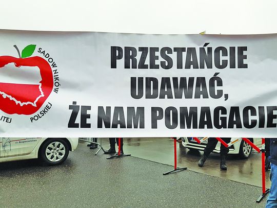 Sadownicy protestowali przeciw działaniom sieci supermarketów