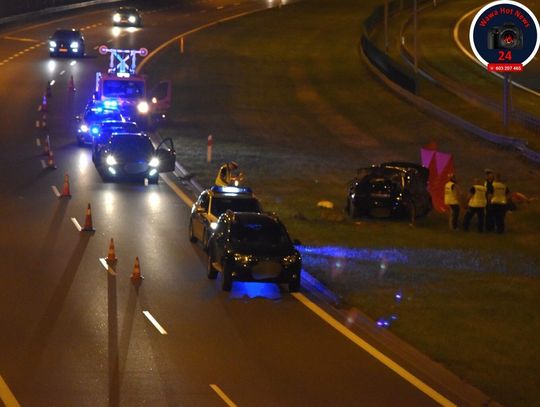 Śmiertelny wypadek na autostradzie przy węźle Pruszków