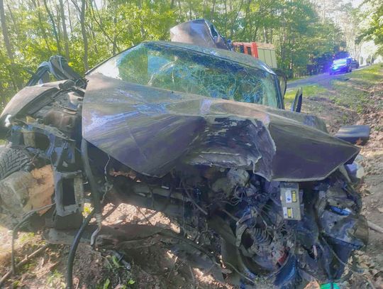Wypadek niedaleko Żabiej Woli. Poszkodowany w ciężkim stanie