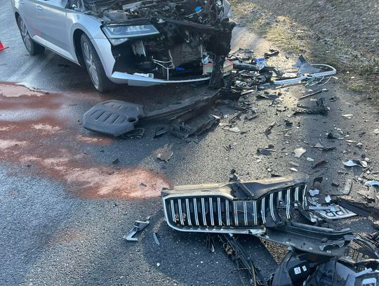 Zderzenie dwóch samochodów w Siestrzeni