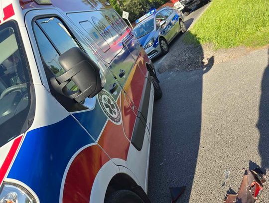 Zderzenie skutera z samochodem
