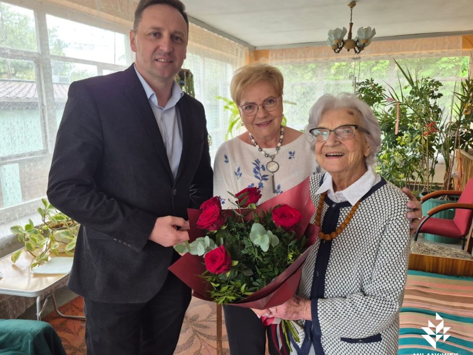 100 lat Pani Zofii Sznajzycht: Wyjątkowy jubileusz i wizyta burmistrza w Milanówku