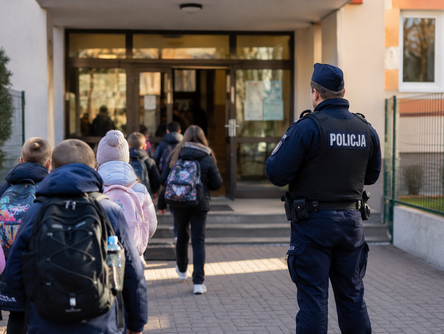 Dwóch 15-latków zatrzymanych po groźbach w internecie. Policja przy szkołach w Pruszkowie