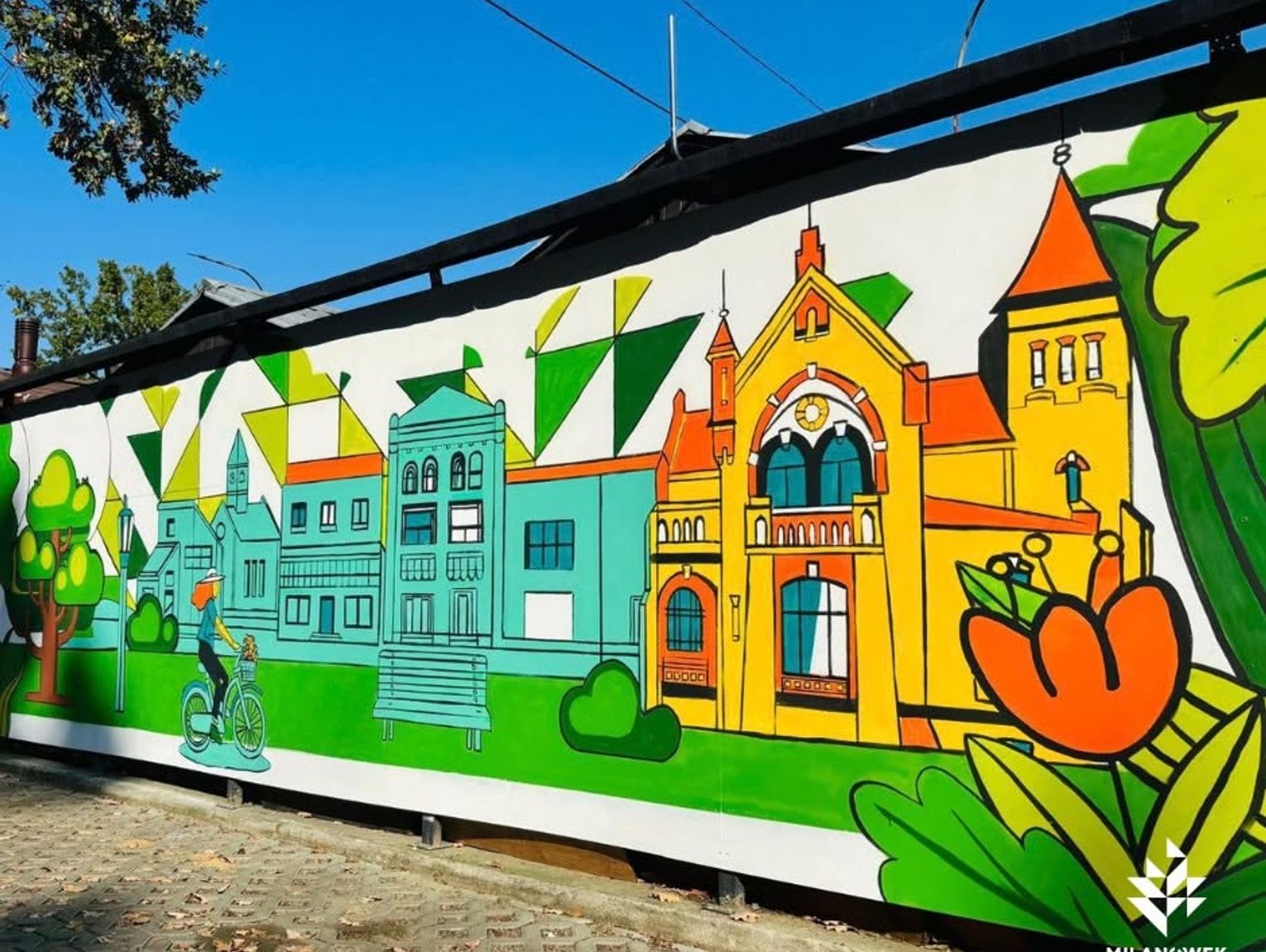 Milanówek ma nowy mural. Targowisko dostało zupełnie nowe oblicze