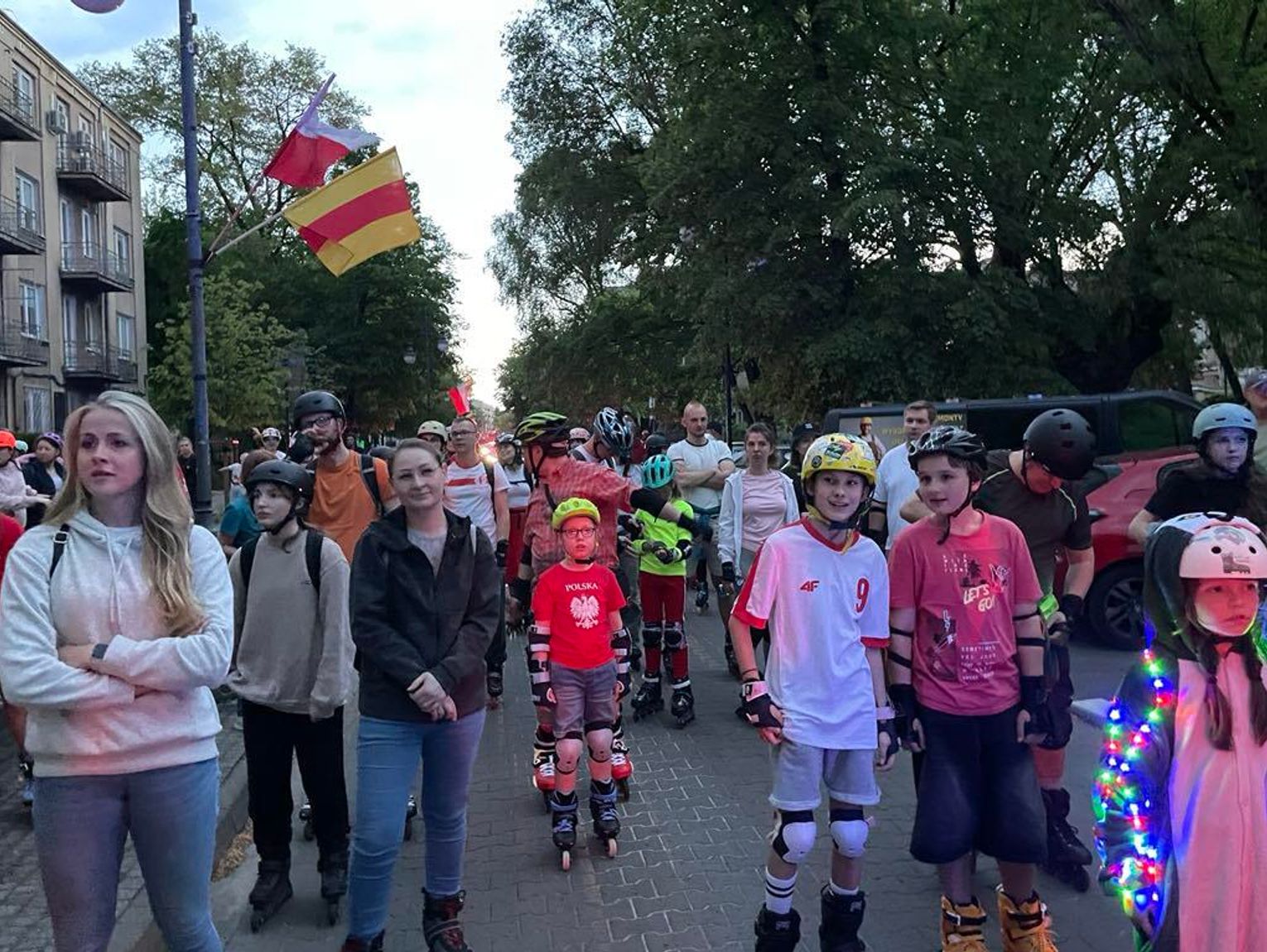 Nightskating w deszczu. Trasa skrócona