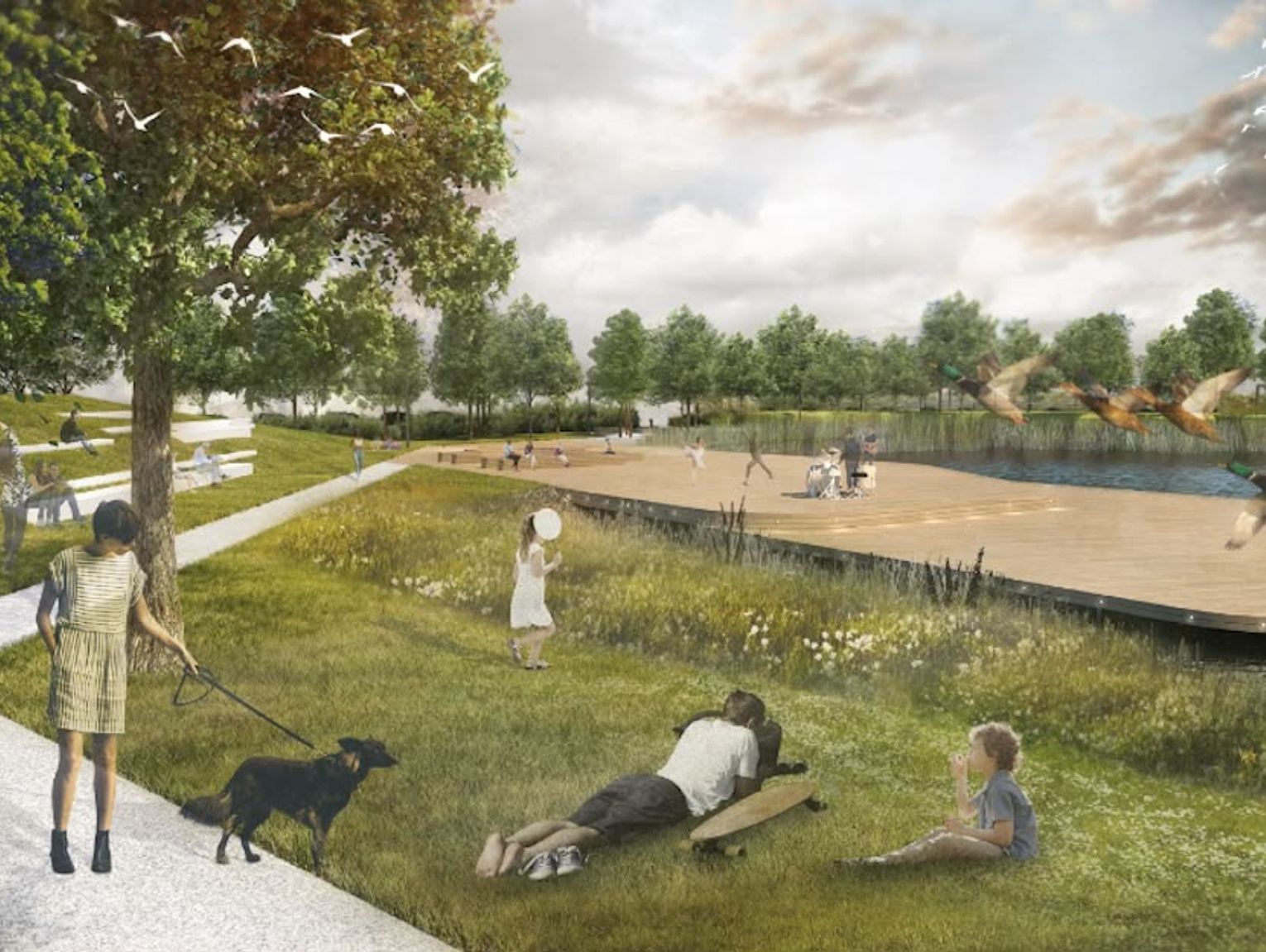 Nowy park w powiecie grodziskim. Pokazano wizualizacje