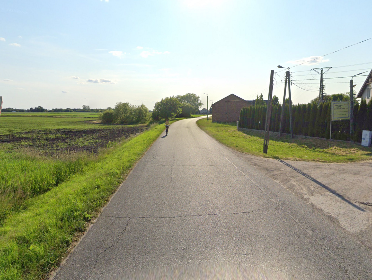 Utrudnienia na drodze w Milęcinie