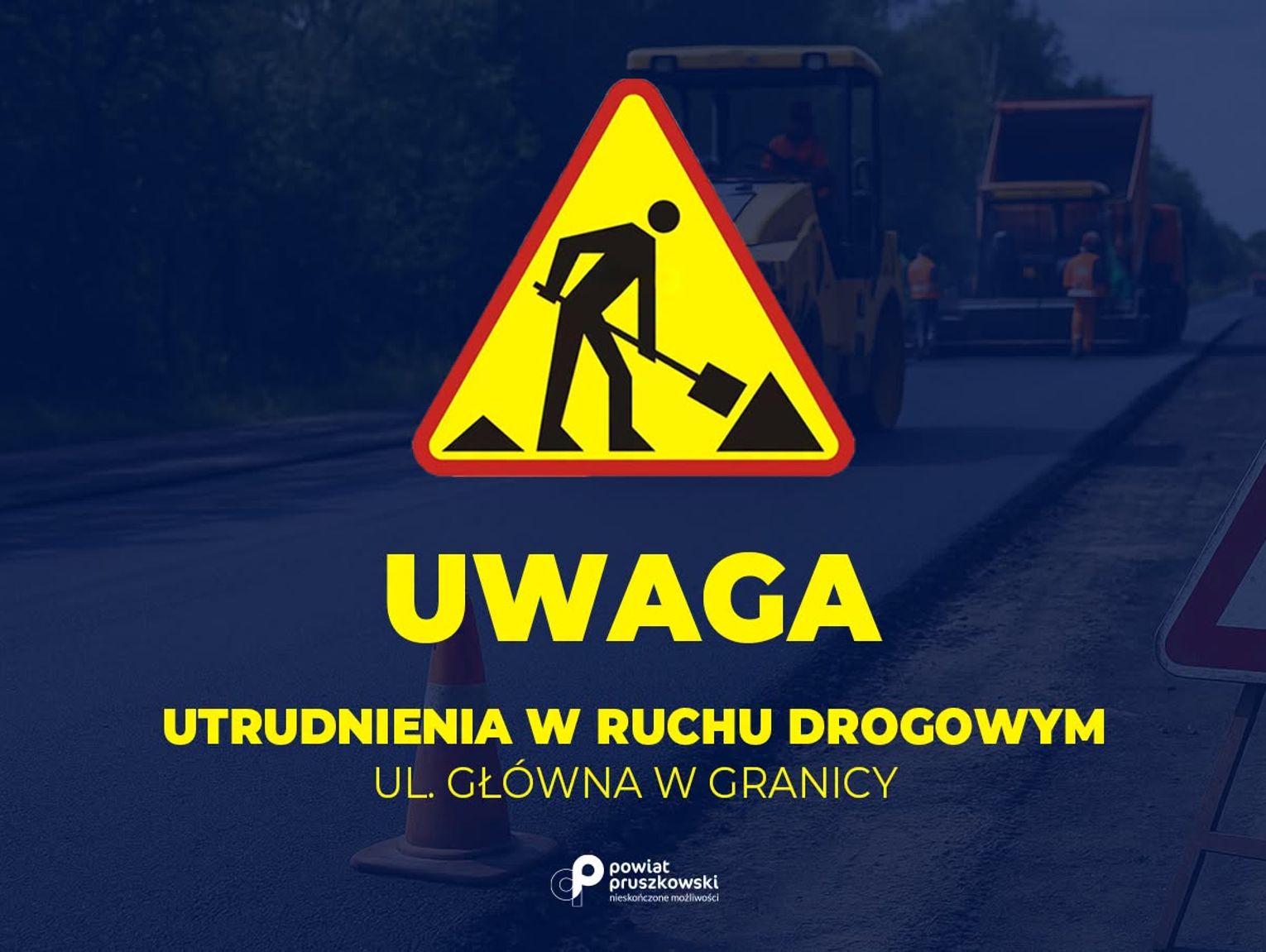 Utrudnienia w powiecie pruszkowskim. Drogowcy rozpoczynają kolejny etap remontu