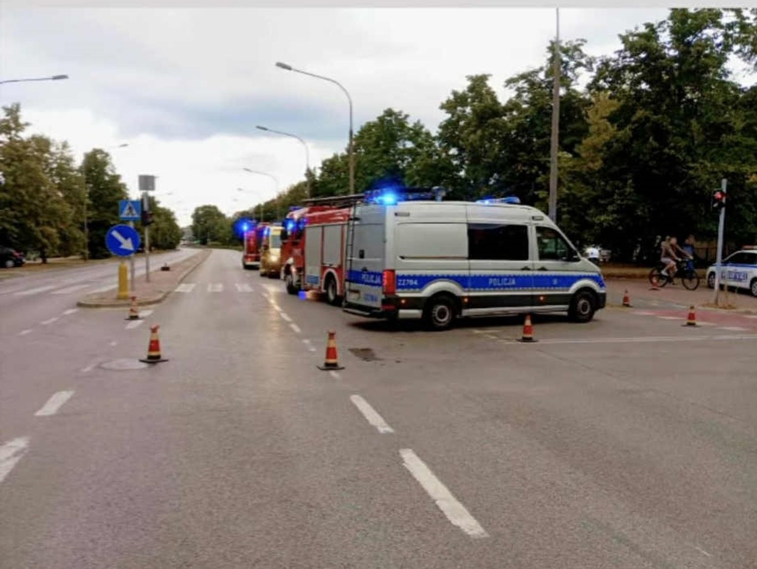 Wypadek w Piastowie! Motocyklista w szpitalu