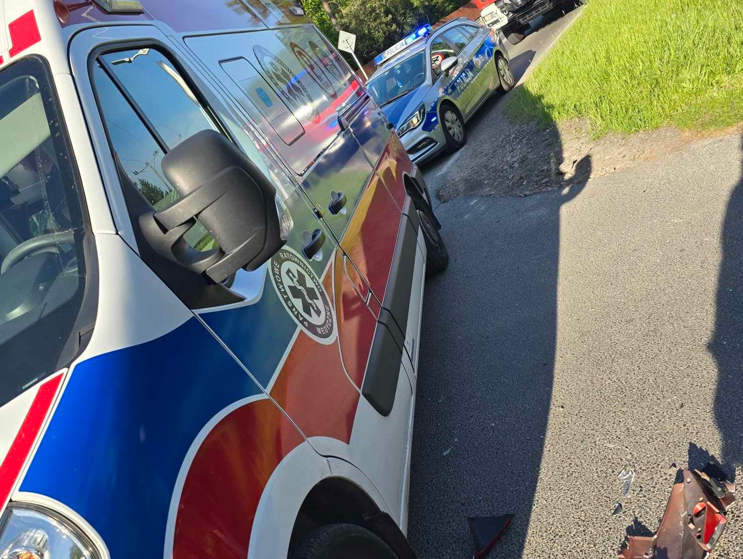 Zderzenie skutera z samochodem