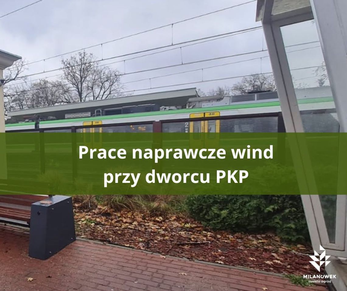 Awaria wind na dworcu w Milanówku. Podano terminy napraw