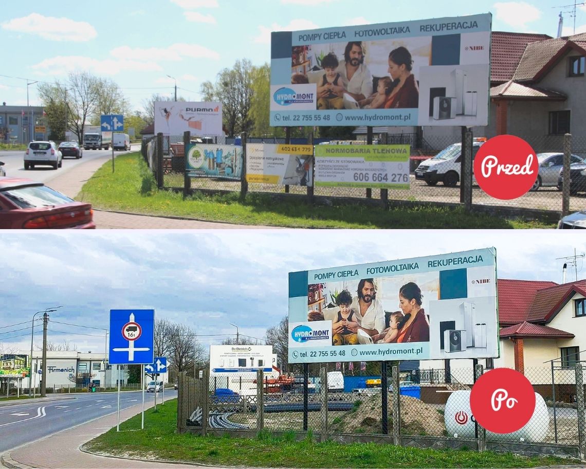 Banery na ogrodzeniach i na zabytkach w Grodzisku Mazowieckim