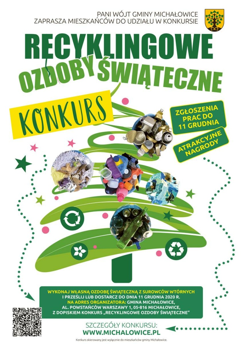 Konkurs dla mieszkańców gminy - recyklingowe ozdoby świąteczne