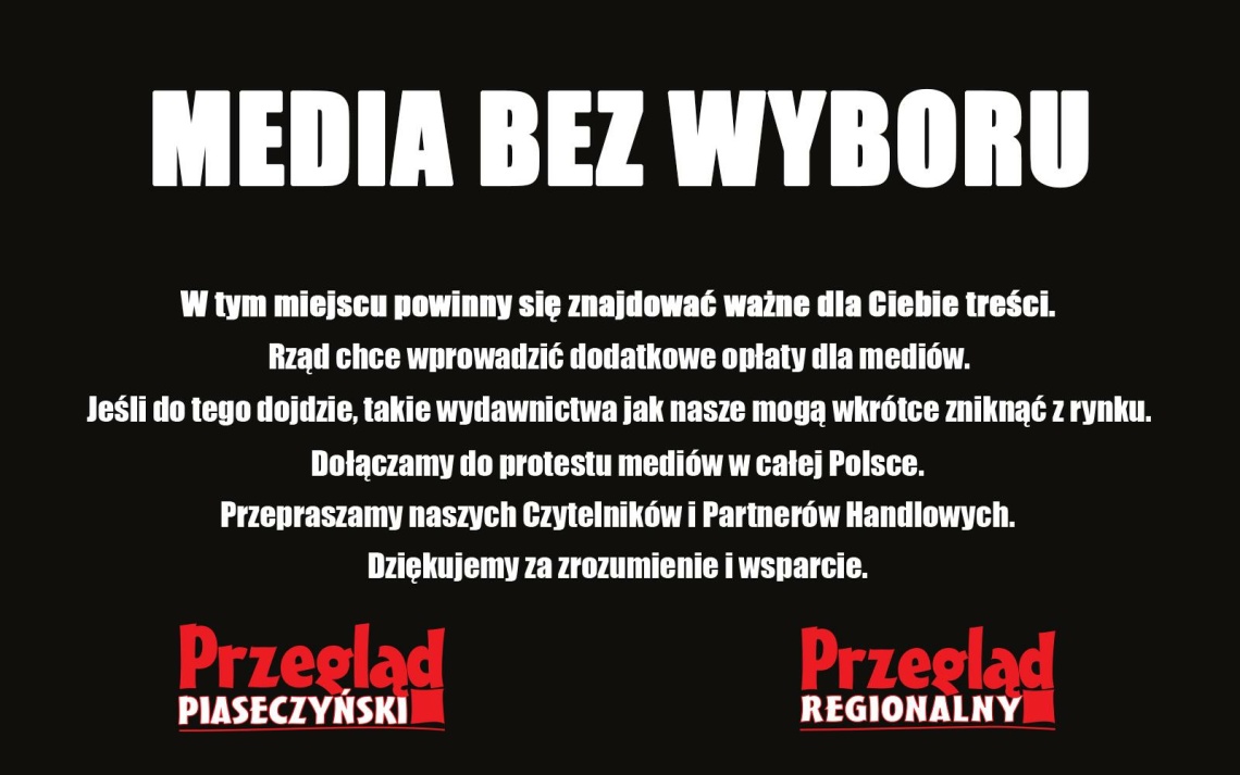 Media bez wyboru - przyłączamy się do protestu