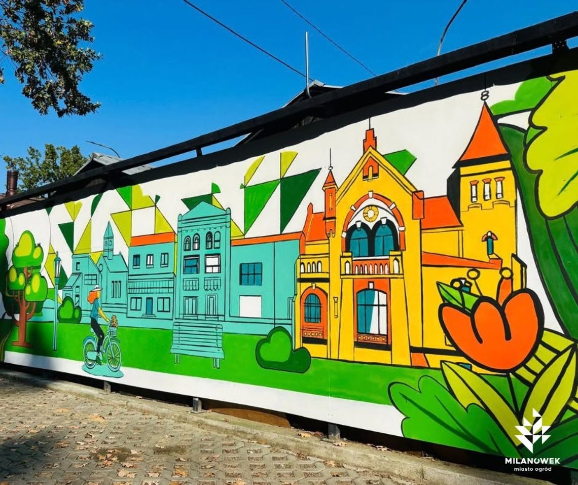 Milanówek ma nowy mural. Targowisko dostało zupełnie nowe oblicze Milanówek ma nowy mural. Targowisko dostało zupełnie nowe oblicze