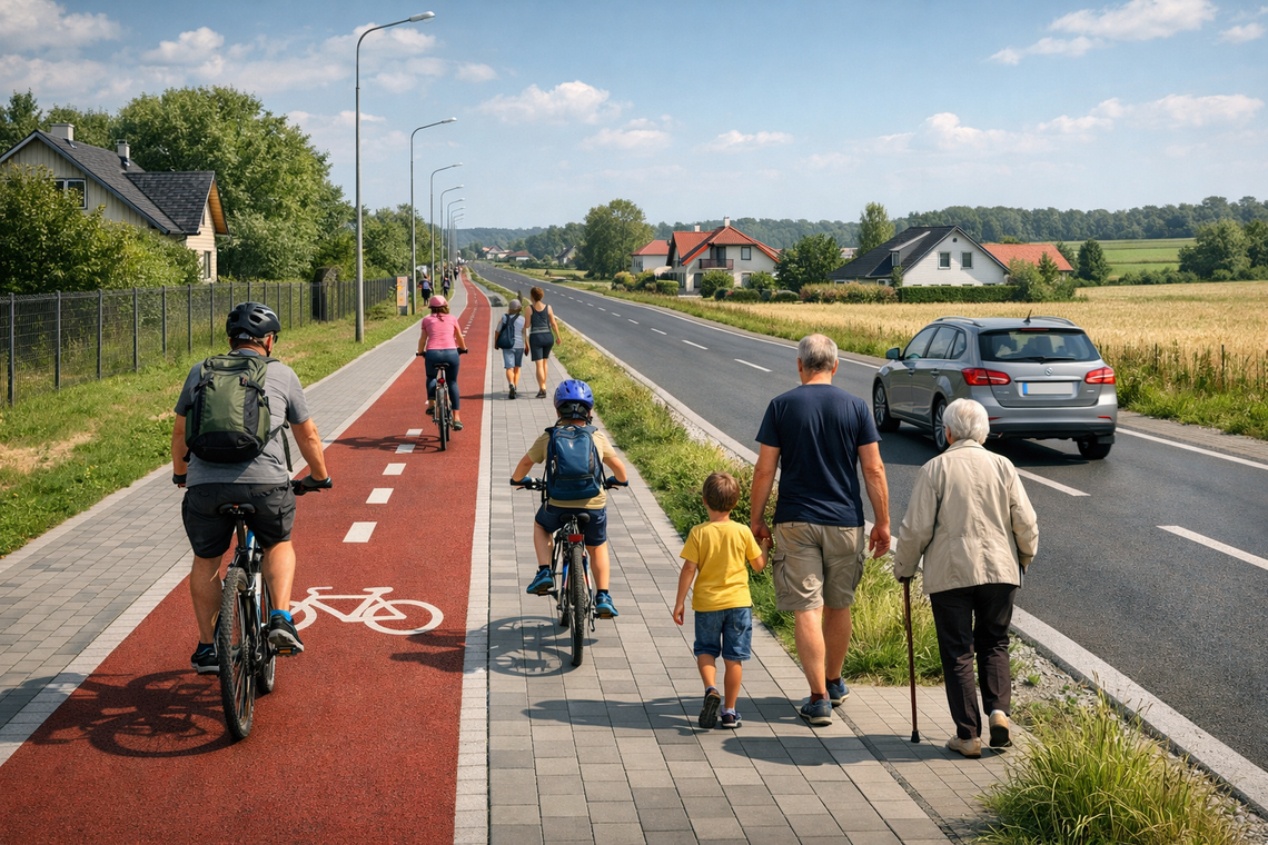 Nowa ścieżka pieszo-rowerowa w Jaktorowie
