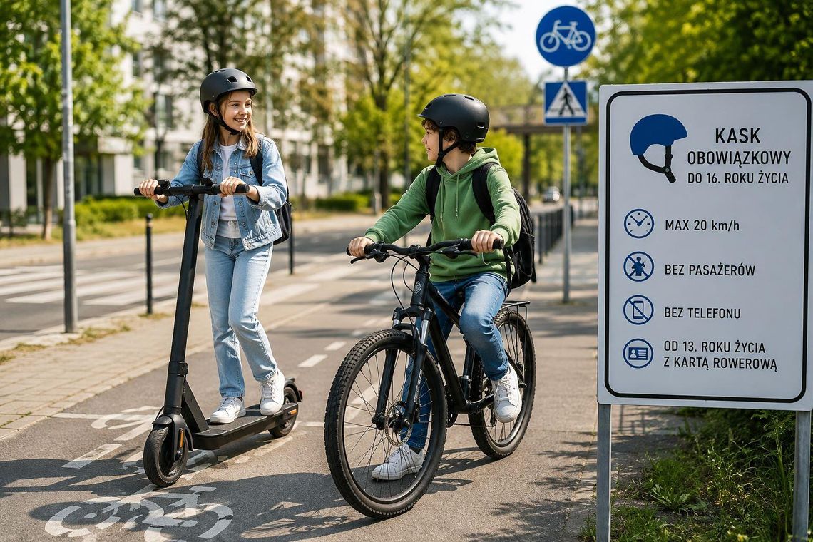 Nowe przepisy dla rowerzystów i użytkowników hulajnóg elektrycznych od czerwca Nowe przepisy dla rowerzystów i użytkowników hulajnóg elektrycznych od czerwca