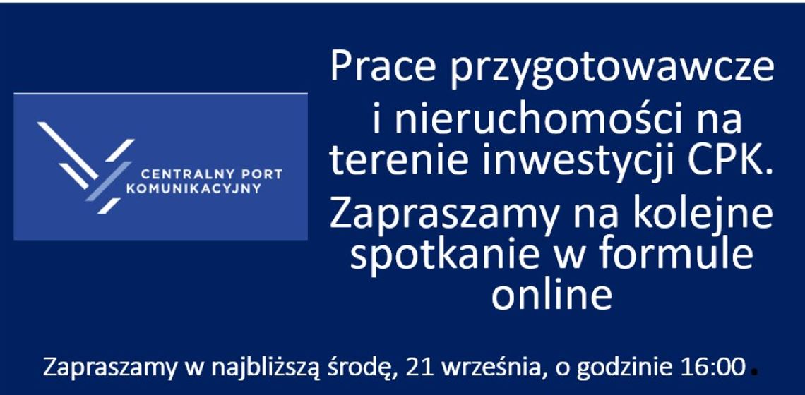 Prace przygotowawcze   i nieruchomości na terenie inwestycji CPK.