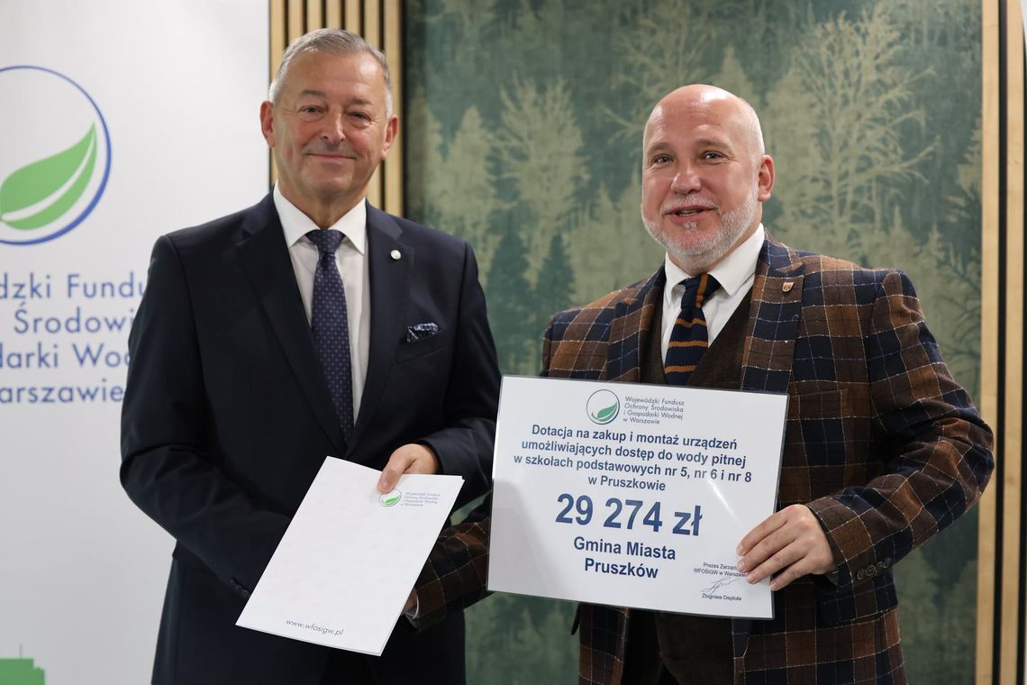 Pruszków otrzymał dotację na poidełka w szkołach. Skorzystają trzy placówki Pruszków otrzymał dotację na poidełka w szkołach. Skorzystają trzy placówki