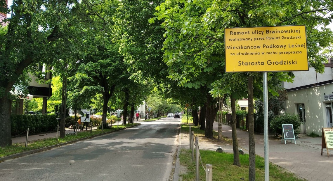 Remont ul. Brwinowskiej w Podkowie. Będą utrudnienia!