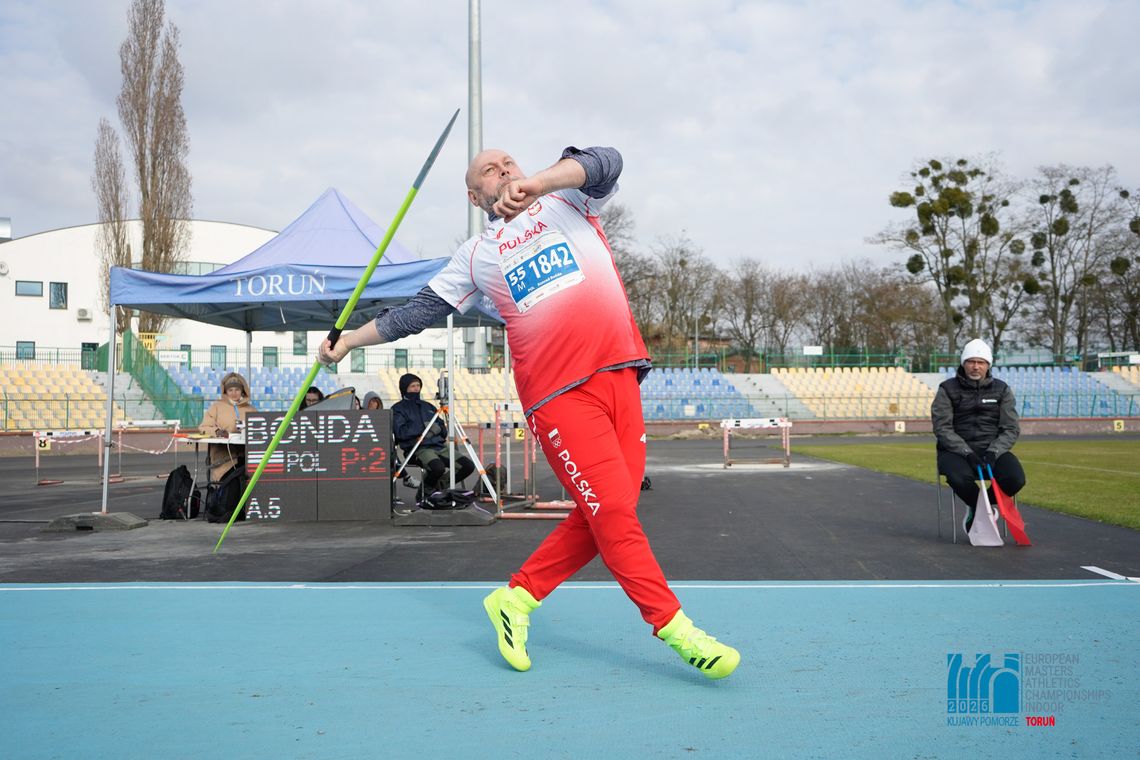 Sukces Konrada Bońdy w Toruniu: Brwinowianin Wicemistrzem Europy Masters w rzucie oszczepem