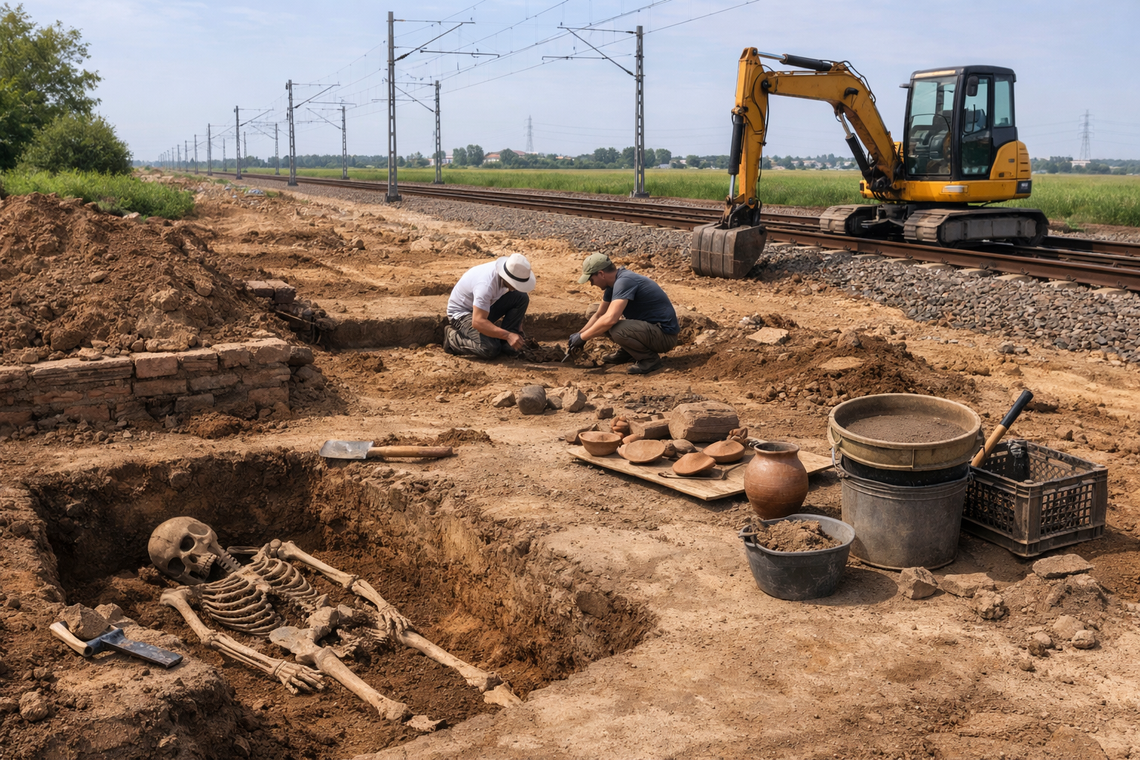 Wielkie wykopaliska na trasie KDP Warszawa–Łódź