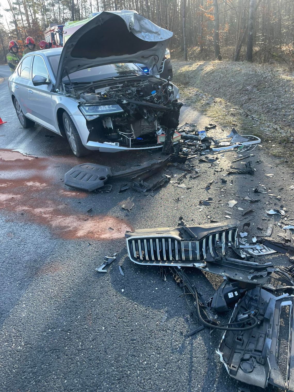 Zderzenie dwóch samochodów w Siestrzeni