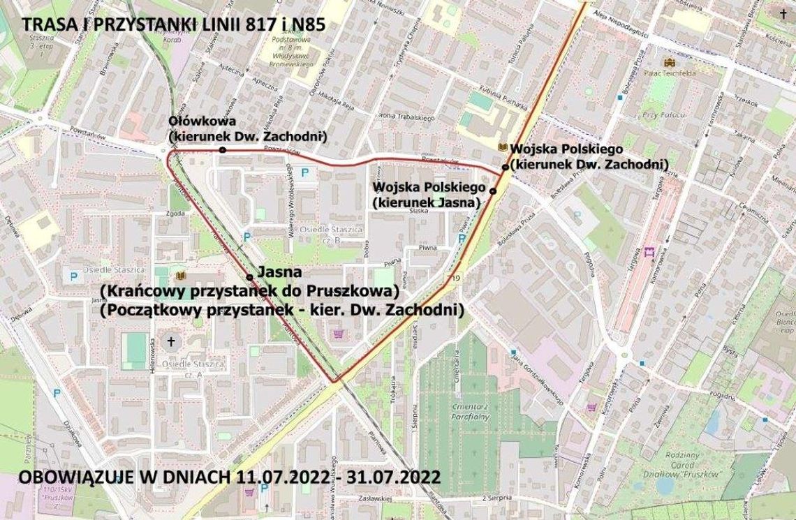 Zmiany w komunikacji miejskiej w Pruszkowie