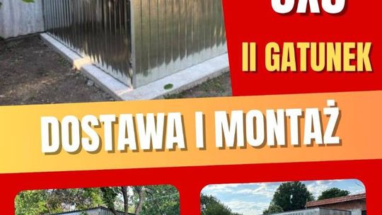 Garaż blaszany 3x5 II gatunek jednospadowy dostawa + montaż
