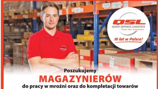 Magazynierów do pracy w mroźni oraz do kompletacji towarów