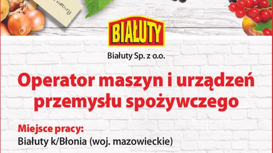 Operator maszyn i urządzeń przemysłu spożywczego