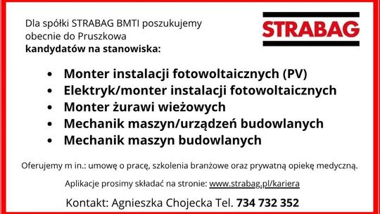 STRABAG BMTI POSZUKUJE OSÓB DO PRACY