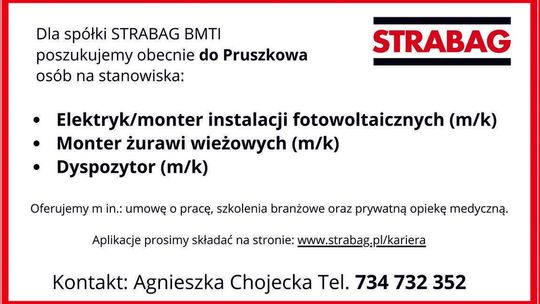 STRABAG BMTI POSZUKUJE OSÓB DO PRACY - Pruszków