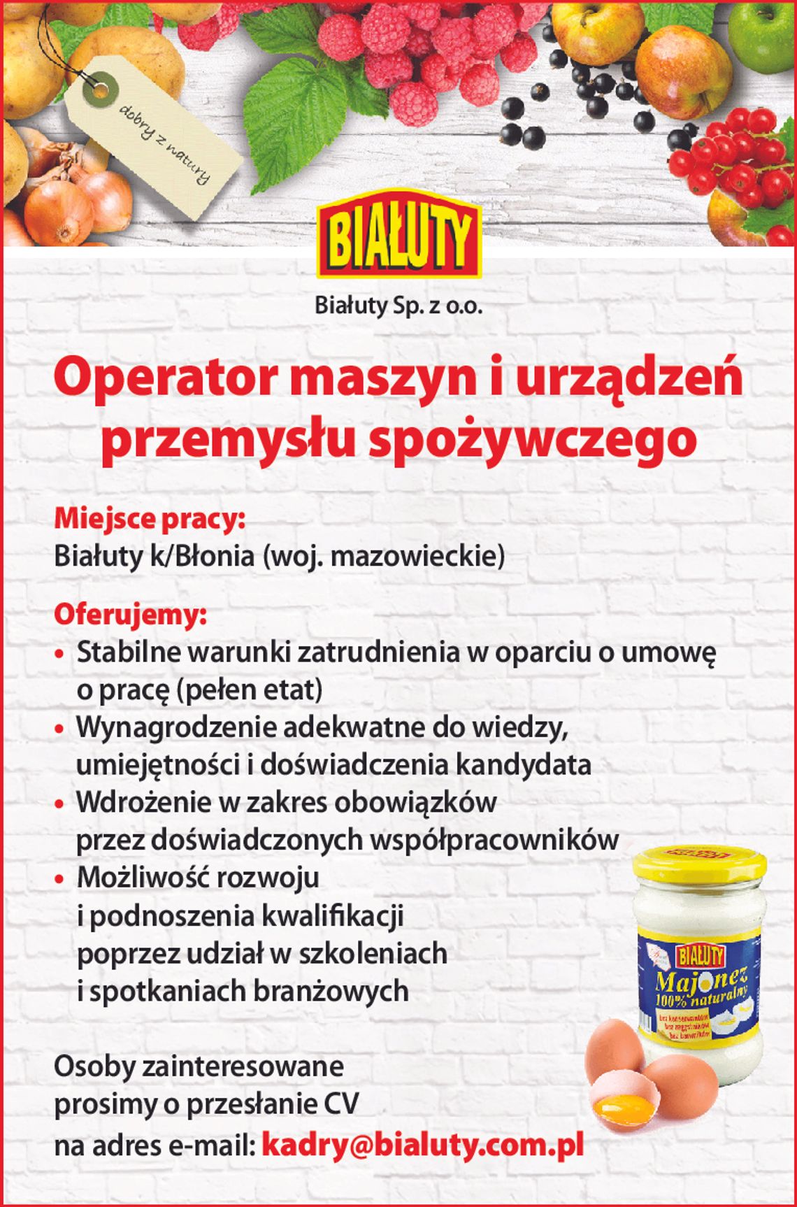 Operator maszyn i urządzeń przemysłu spożywczego