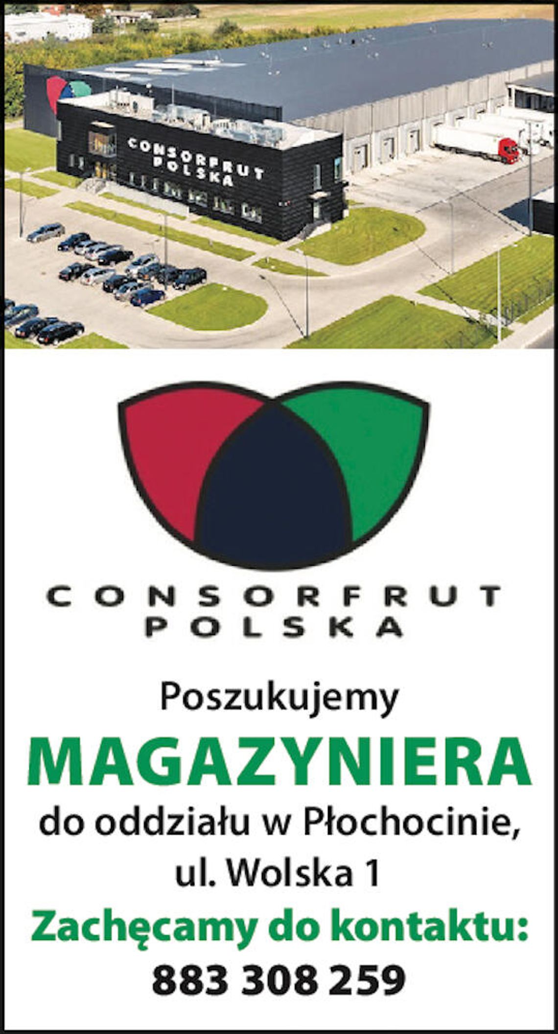 Poszukujemy magazyniera do oddziału w Płochocinie Poszukujemy magazyniera do oddziału w Płochocinie