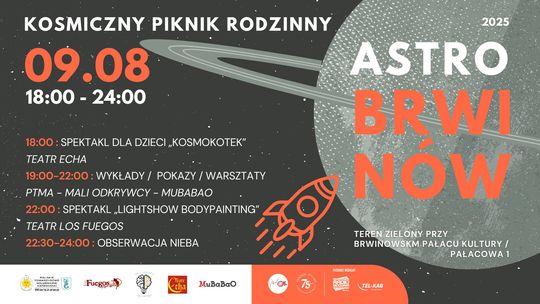 ASTROBRWINÓW – nocny kosmiczny piknik rodzinny ASTROBRWINÓW – nocny kosmiczny piknik rodzinny