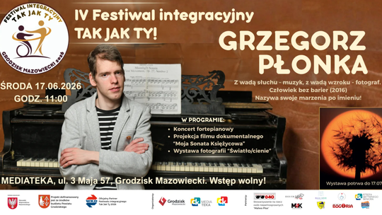 Festiwal Tak Jak Ty | Grzegorz Płonka – koncert fortepianowy i wernisaż