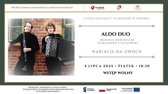 Letnie koncerty plenerowe w Dworku Chełmońskiego - ALDO DUO